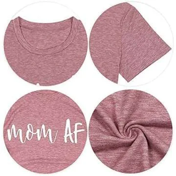 Mom AF Shirt Casual Funny Tee for Stylish Moms