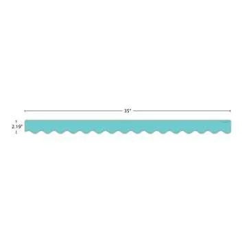 Light Turquoise Scalloped Border Trim for Colorful Decor