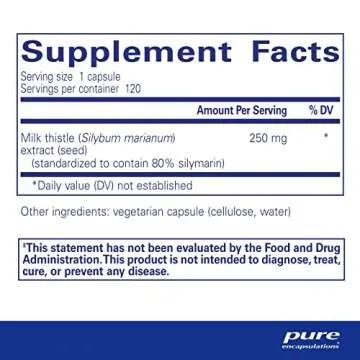 Pure Encapsulations Silymarin - 250 mg Milk Thistle Per Capsule - Liver Health Support - Antioxidant...