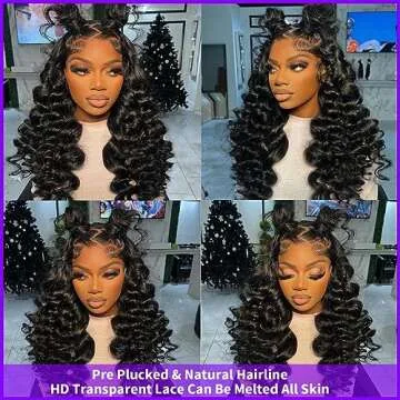 FASHION PLUS 15A Full Lace Wigs Human Hair Loose Wave Real Full Lace Human Hair Wigs HD Transparent Full Handmade Invisible Whole Lace Wig Pre Plucked 180% Density Loose Deep Wave Human Hair Wigs
