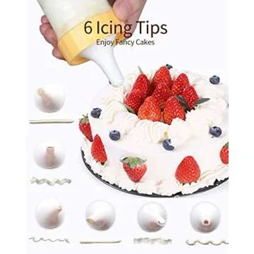 Cookie Press and Decorating Set Included 16 Discs &6 Icing Tips,Multi-size Cookie Cutter Set 10 PCS (Biscuit Bread Fondant Cutters)