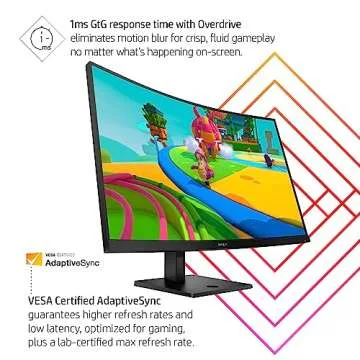 HP OMEN 32c QHD 165Hz Curved Gaming Monitor, QHD Display (2560 x 1440), VA Panel, 99% sRGB, 90% DCI-P3, 16:9, AMD FreeSync Premium Technology, 32c (2023)