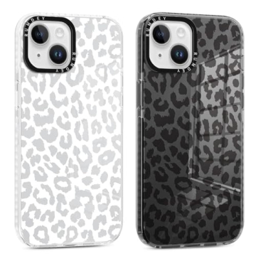 RUMDEY 2 Pack Cheetah Print Cases for Apple iPhone 13 / iPhone 14 with Shockproof Protection