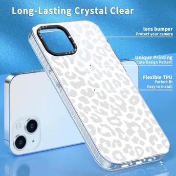 RUMDEY Cheetah Print Case Pack for iPhone 13/14 Stylish Protection