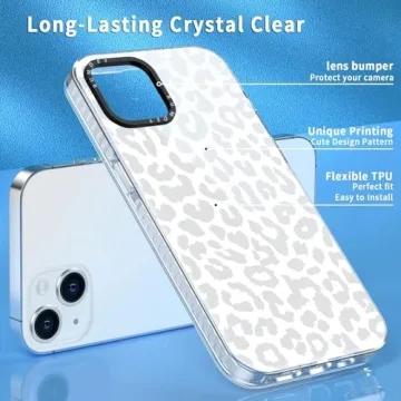 RUMDEY Cheetah Print Case Pack for iPhone 13/14 Stylish Protection