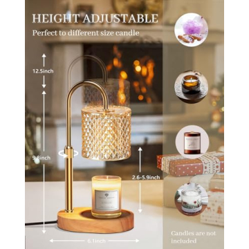 Candle Warmer Lamp with Timer and Dimmer - Ideal Gift for Women