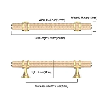 Asidrama 10 Pack Brushed Brass Cabinet Pulls for Kitchens