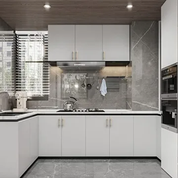 Asidrama 10 Pack Brushed Brass Cabinet Pulls for Kitchens