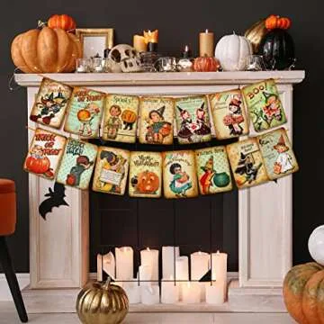 Vintage Trick or Treat Banner for Halloween Celebrations