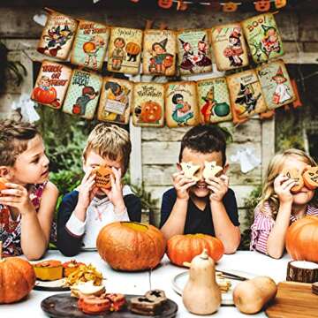 Vintage Trick or Treat Banner for Halloween Celebrations