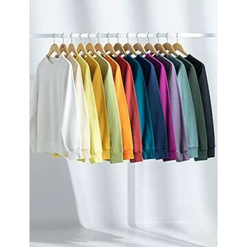 chouyatou Men's Active Heavy Blend Cotton Crewneck Pullover Sweatshirt Tops(Medium,Beige)