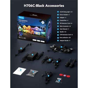 Govee Pro Outdoor Lights, 200ft Flexible Smart LED System