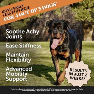 Pet Honesty Hip & Joint Health Max Strength Chews for Dogs - Natural Support for Mobility