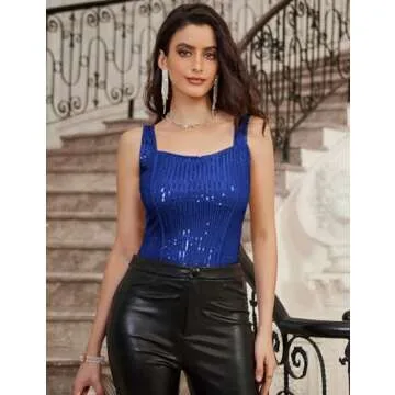 Shiny Royal Blue Bustier Corset Top for Women