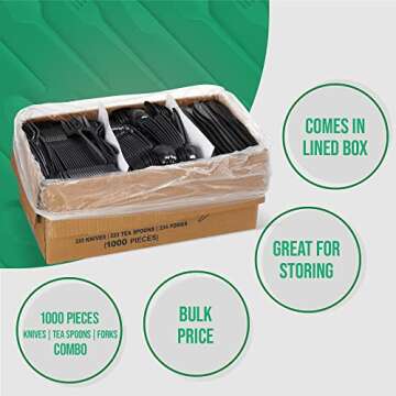 Buy 1000 Plastic Disposable Cutlery Set in Bulk Online
