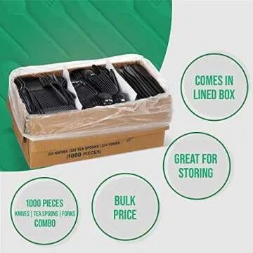 Buy 1000 Plastic Disposable Cutlery Set in Bulk Online