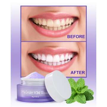 MySmile Natural Mint Non-Sensitive Teeth Whitening Powder