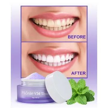 MySmile Natural Mint Non-Sensitive Teeth Whitening Powder