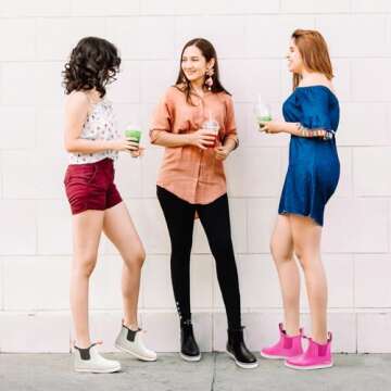 Women's Deck Boots Ankle Rain Boots Fishing Boots Rubber Waterproof Garden Boots Slip-Resistant Outdoor Work Shoes, Grey, Size 7