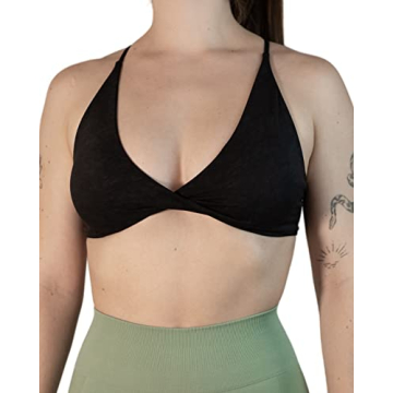 AUROLA Mars Workout Sports Bras Women Athletic Removable Padded Backless Strappy Criss Cross Light Low Support Gym Fitness Yoga Crop Bra