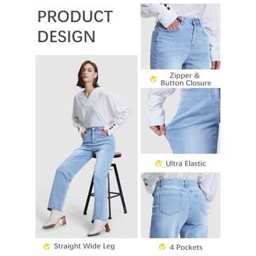 Tall Straight Leg Jeans for Women - Perfect Fit & Style