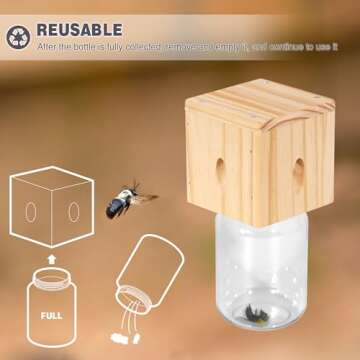 Wood Carpenter Bee Trap - Effective Outdoor Protection