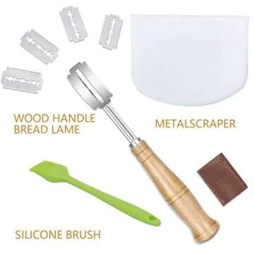 Tintonlife 11 Piece Banneton Proofing Bread Basket 9 inch Round 10x6x4 inch Oval Sourdough Baking Set | Lame Dough Bowl Scraper Bread Bag | Perfect Making Artisan Homemade Bread