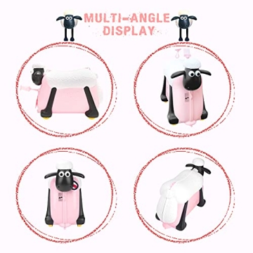 Shaun the Sheep Kids Ride-On Suitcase Pink for Fun Travel