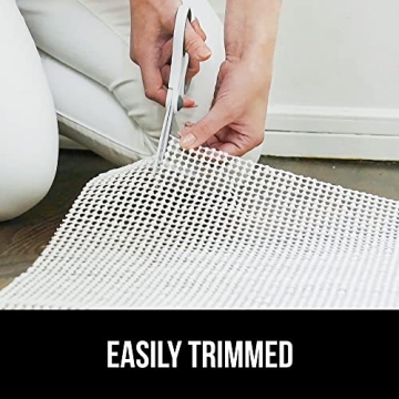 Gorilla Grip Extra Strong Rug Pad Gripper, Grips Keep Area Rugs Safe and in Place, Thick, Slip and Skid Resistant Pads for Hard Floors Under Carpet Mat Cushion and Hardwood Floor Protection 2x8 FT