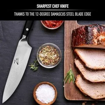 Zelite 8 Inch Damascus Chef Knife - Premium Japanese Steel