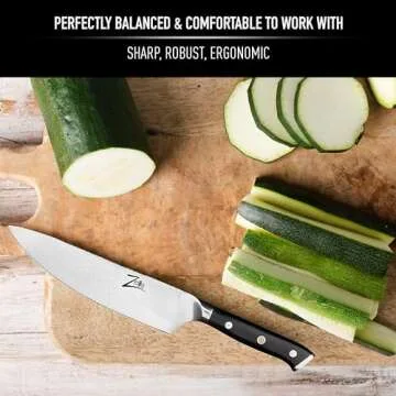 Zelite 8 Inch Damascus Chef Knife - Premium Japanese Steel