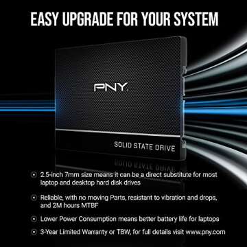 PNY CS900 1TB SATA III Internal SSD for Fast Performance