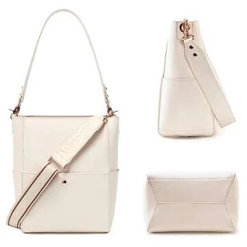 Wrangler Bucket Handbags for Women Crossbody Purse with Guitar Strap and Hobo Bag Organizer Insert Tote Oversized BeigeWG67-9182BG