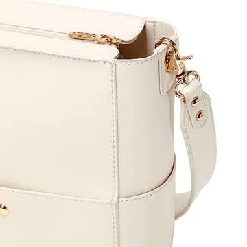 Wrangler Bucket Handbags for Women Crossbody Purse with Guitar Strap and Hobo Bag Organizer Insert Tote Oversized BeigeWG67-9182BG