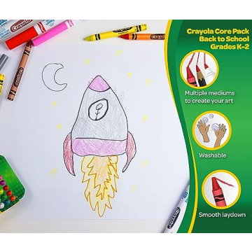 Crayola 80-Piece Kids Art Set Washable Markers Crayons