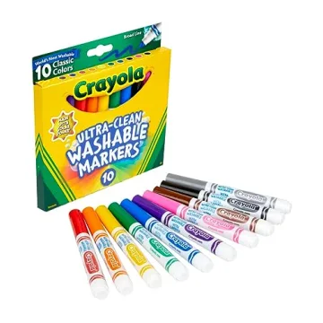 Crayola 80-Piece Kids Art Set Washable Markers Crayons