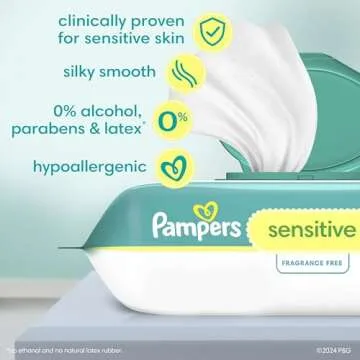 Pampers Swaddlers Diapers with Sensitive Baby Wipes Pack
