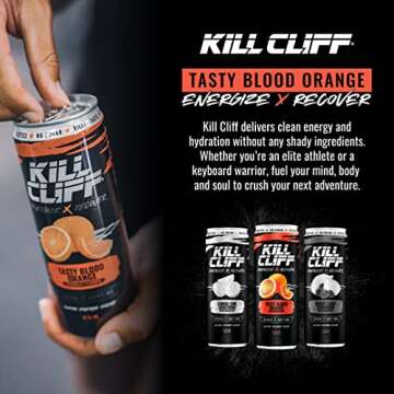 Kill Cliff Recovery Drink, Blood Orange, 12 Oz Cans, 24 Count