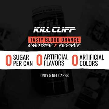 Kill Cliff Recovery Drink, Blood Orange, 12 Oz Cans, 24 Count
