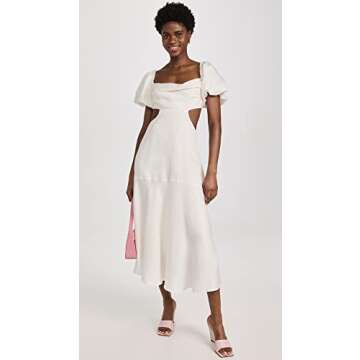 ASTR the label Women's Winley Dress, Off White, M