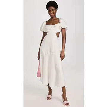 ASTR the label Women's Winley Dress, Off White, M
