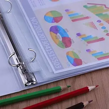 Antner Multicolor 6 Pack Binder Pockets for Documents