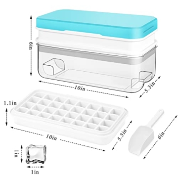 ZZWILLB Ice Cube Tray for Easy Ice Making