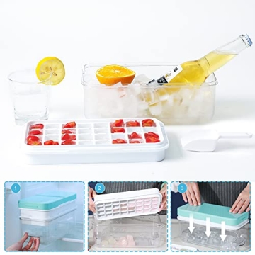 ZZWILLB Ice Cube Tray for Easy Ice Making