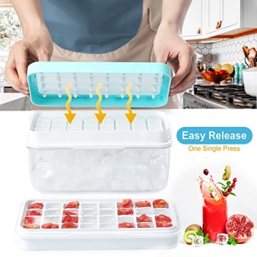 ZZWILLB Ice Cube Tray for Easy Ice Making