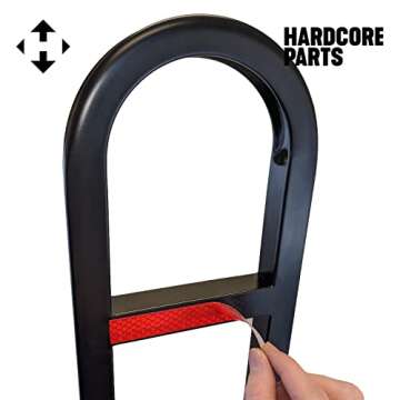 Golf Cart Rear Seat Safety Grab Bar fits EZGO, Club Car, Yamaha + Bonus Reflector