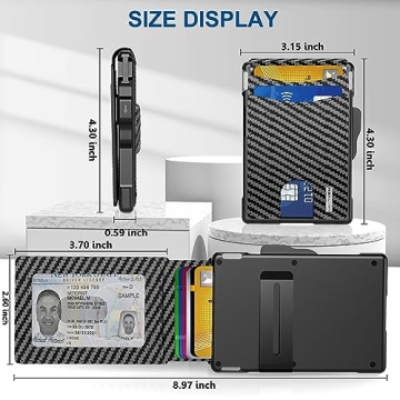 Umoven Slim AirTag Wallet for Men with Pop Up Card Holder