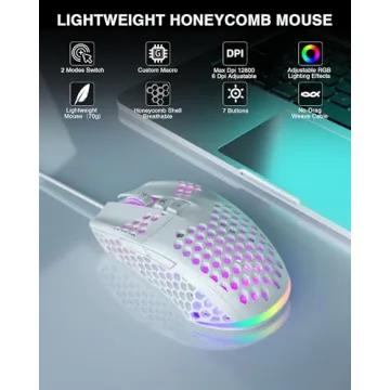 SOLAKAKA SM900 Wired Gaming Mouse with RGB Lighting