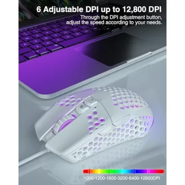 SOLAKAKA SM900 Wired Gaming Mouse with RGB Lighting