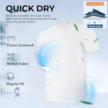 BAMBOO COOL Men's Moisture-Wicking T-Shirts 3-Pack